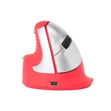 R-Go Tools R-Go HE Sport, Souris ergonomique, Moyen (Longueur de la main 165-185mm), Gaucher, Bluetooth, Rouge