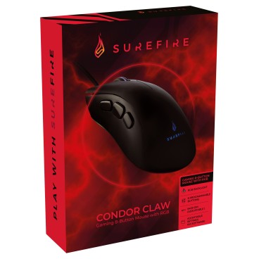 SureFire Condor Claw souris Jouer Droitier USB Type-A Optique 6400 DPI