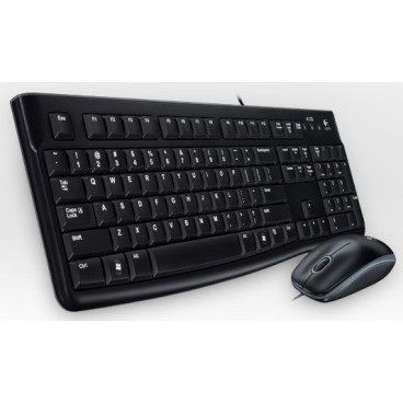 Logitech Desktop MK120 clavier Souris incluse USB AZERTY Français Noir