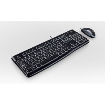 Logitech Desktop MK120 clavier Souris incluse USB AZERTY Français Noir