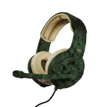 Trust GXT 411C Radius Casque Avec fil Arceau Jouer Beige, Noir, Vert