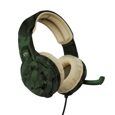 Trust GXT 411C Radius Casque Avec fil Arceau Jouer Beige, Noir, Vert