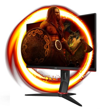 AOC G2 24G2ZU BK LED display 60,5 cm (23.8") 1920 x 1080 pixels Full HD Noir, Rouge