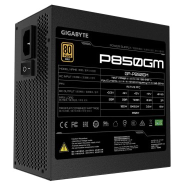 GIGABYTE P850GM unité d'alimentation d'énergie 850 W 20+4 pin ATX ATX Noir