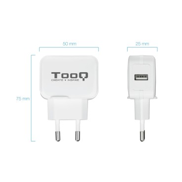 TooQ TQWC-1S01WT chargeur d'appareils mobiles Universel Blanc Secteur Intérieure