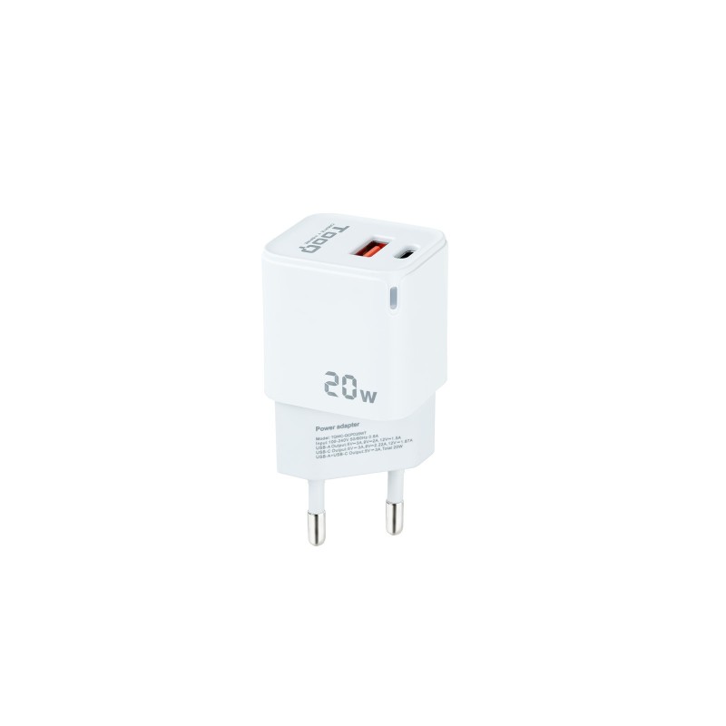 TooQ TQWC-QCPD20WT chargeur d'appareils mobiles Universel Blanc Secteur Charge rapide Intérieure