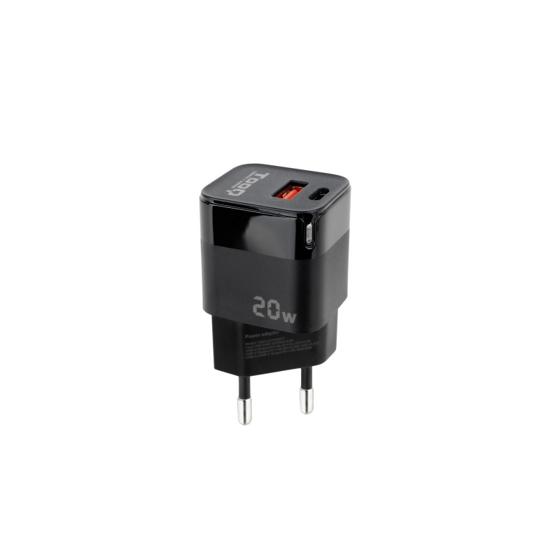 TooQ TQWC-QCPD20 chargeur d'appareils mobiles Universel Noir Secteur Charge rapide Intérieure