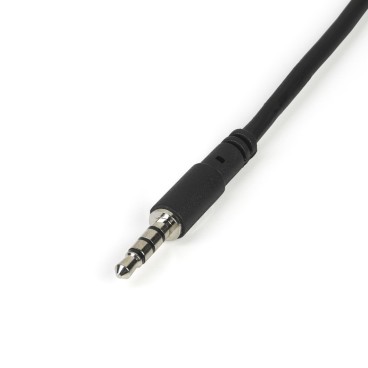 StarTech.com Adaptateur pour casque avec prises pour écouteur et microphone séparées - Mini-Jack 3,5mm 1x (M) 2x (F) - Noir