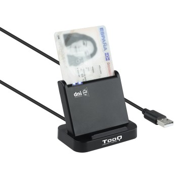 TooQ TQR-220B lecteur de cartes à puce Intérieure USB USB 2.0 Noir