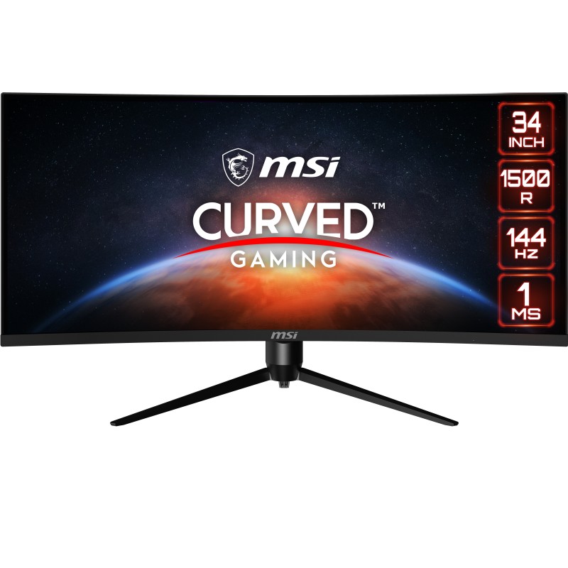 MSI Optix MAG342CQR écran plat de PC 86,4 cm (34") 3440 x 1440 pixels UltraWide Quad HD LCD Noir