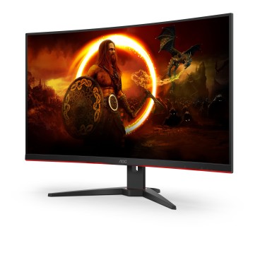 AOC G2 C32G2ZE BK écran plat de PC 80 cm (31.5") 1920 x 1080 pixels Full HD LED Noir, Rouge