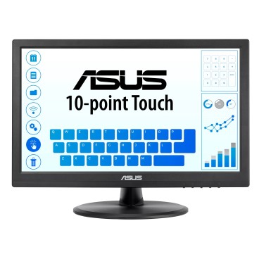 ASUS VT168HR écran plat de PC 39,6 cm (15.6") 1366 x 768 pixels WXGA LED Écran tactile Noir