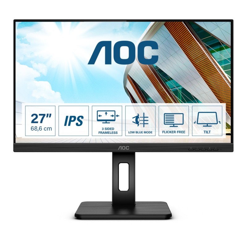 AOC P2 27P2Q LED display 68,6 cm (27") 1920 x 1080 pixels Full HD Noir