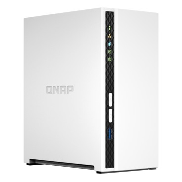 QNAP TS-233 serveur de stockage NAS Mini Tower ARM Cortex-A55 2 Go QNAP QTS Blanc