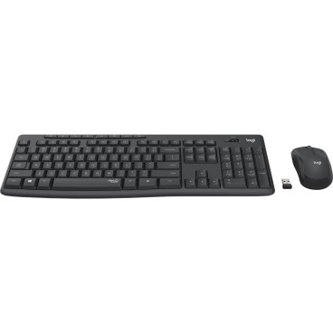 Logitech MK295 Silent Wireless Combo clavier Souris incluse Bureau RF sans fil AZERTY Français Graphite