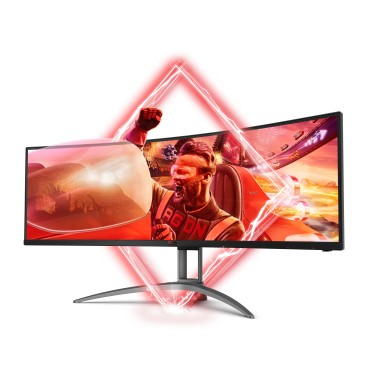 AOC B2 AG493UCX2 écran plat de PC 124 cm (48.8") 5120 x 1440 pixels Quad HD LED Noir