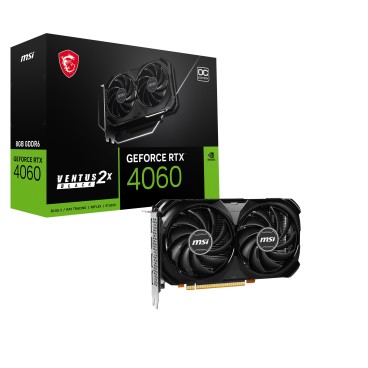 MSI VENTUS GEFORCE RTX 4060 2X BLACK 8G OC carte graphique NVIDIA 8 Go GDDR6