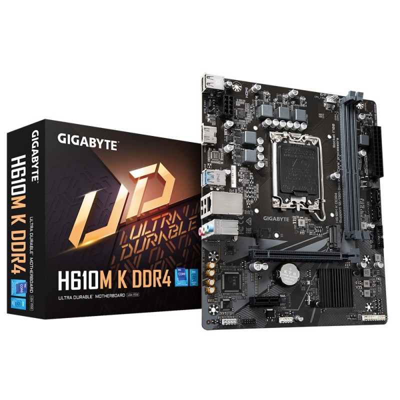 GIGABYTE H610M K DDR4 carte mère Intel H610 Express LGA 1700 micro ATX