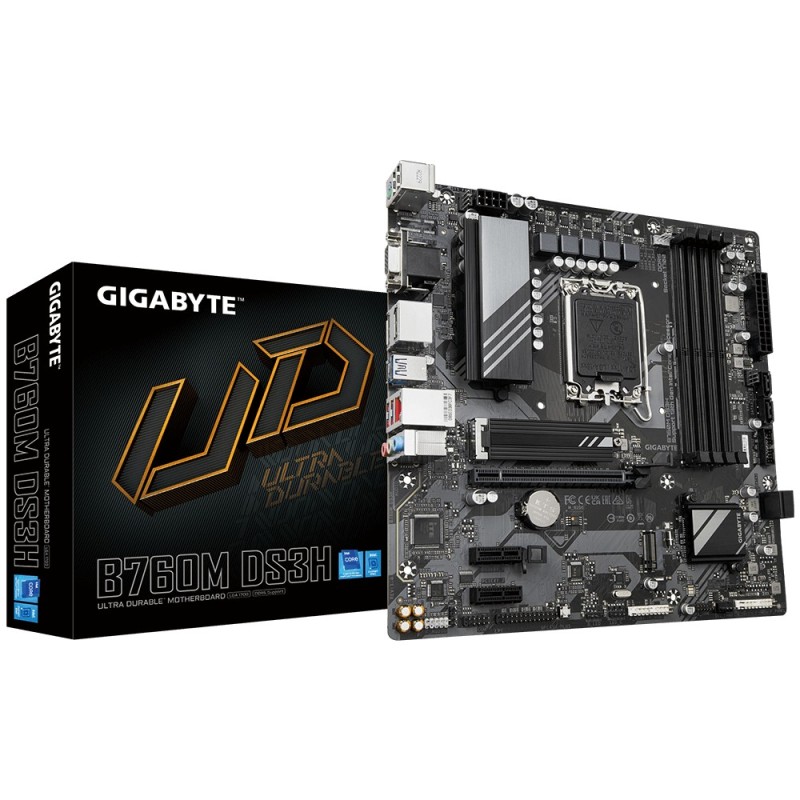 GIGABYTE B760M DS3H carte mère Intel B760 Express LGA 1700 micro ATX