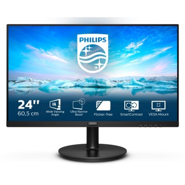 Philips V Line 241V8L 00 écran plat de PC 60,5 cm (23.8") 1920 x 1080 pixels Full HD LCD Noir