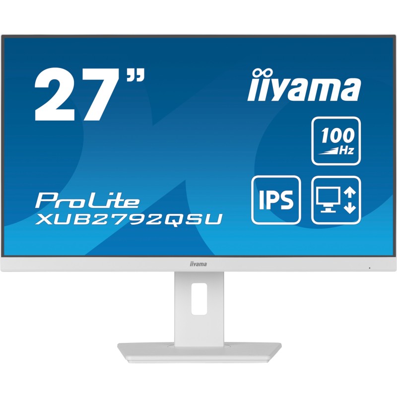 iiyama ProLite XUB2792QSU-W6 écran plat de PC 68,6 cm (27") 2560 x 1440 pixels Wide Quad HD LED Blanc