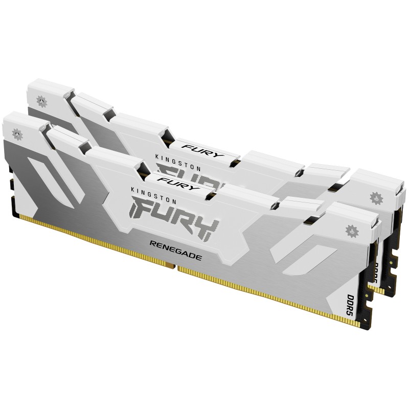 Kingston Technology FURY DIMM DDR5 CL32 32Go 6000 MT s (kit de 2) Renegade Blanc XMP