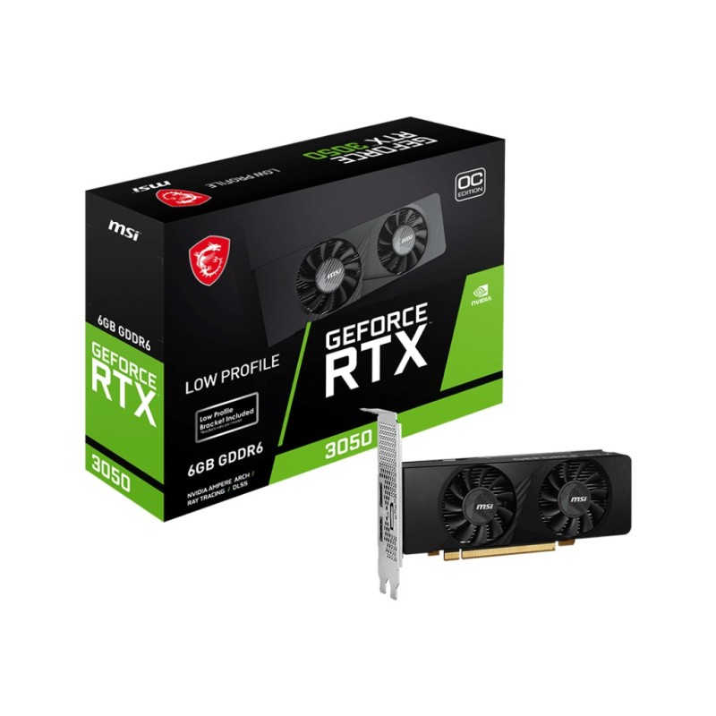 MSI GEFORCE RTX 3050 LP 6G OC carte graphique NVIDIA 6 Go GDDR6