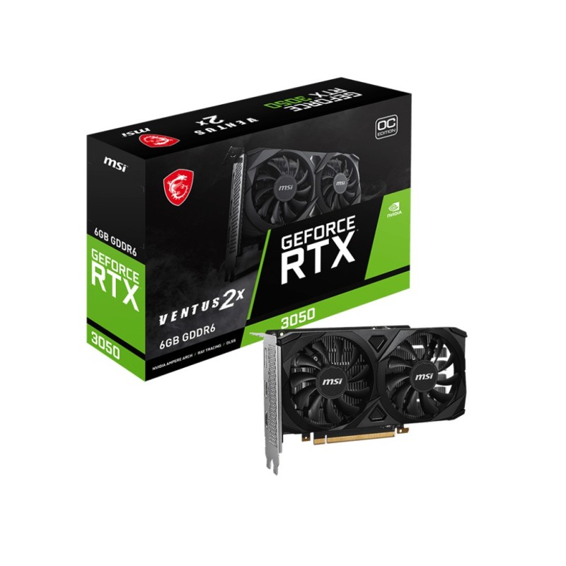 MSI Geforce RTX 3050 VENTUS 2X 6G OC NVIDIA 6 Go GDDR6