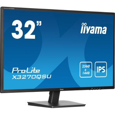 iiyama ProLite X3270QSU-B1 écran plat de PC 81,3 cm (32") 2560 x 1440 pixels Wide Quad HD LED Noir