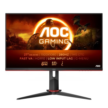 AOC G2 27G2ZN3 BK écran plat de PC 68,6 cm (27") 1920 x 1080 pixels Full HD LCD Noir, Rouge