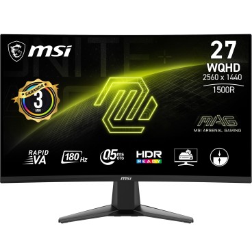 MSI MAG 27CQ6F écran plat de PC 68,6 cm (27") 2560 x 1440 pixels Quad HD LCD Noir