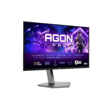 AOC AGON PRO AG326UD écran plat de PC 80 cm (31.5") 3840 x 2160 pixels 4K Ultra HD QDOLED Noir