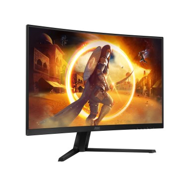 AOC G4 CQ32G4VE écran plat de PC 81,3 cm (32") 2560 x 1440 pixels Quad HD LCD Noir, Gris