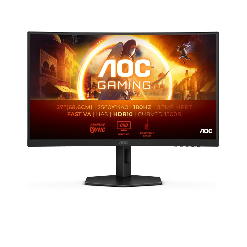 AOC G4 CQ27G4X écran plat de PC 68,6 cm (27") 2560 x 1440 pixels Quad HD LCD Noir