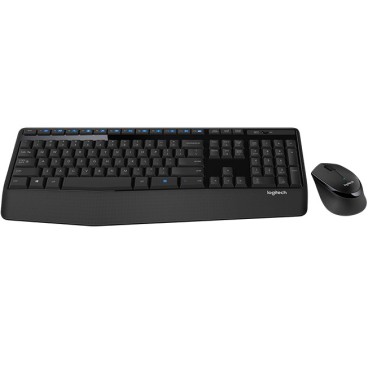 Logitech Wireless Combo MK345 clavier Souris incluse Universel USB Français Noir