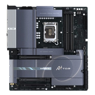 GIGABYTE Z890 AI TOP Carte mère - Processeurs Intel Core Ultra (Série 2), VRM 16+1+2 phases, jusqu'à 9500 MHz DDR5 (OC), 1xPCIe