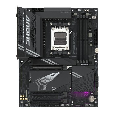 GIGABYTE X870 AORUS ELITE WIFI7 Carte Mère - Prend en charge les processeurs AMD Ryzen 9000, 16+2+2 phases VRM, jusqu'à 8000MHz