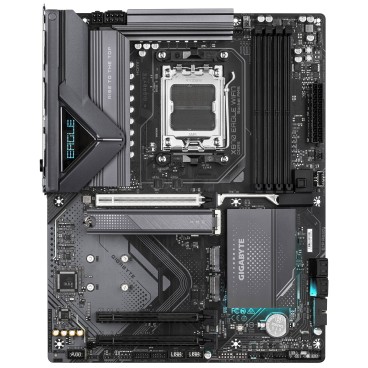 GIGABYTE X870 EAGLE WIFI7 Carte Mère - Prend en charge les processeurs AMD Ryzen 9000, 14+2+2 phases VRM, jusqu'à 8000MHz DDR5