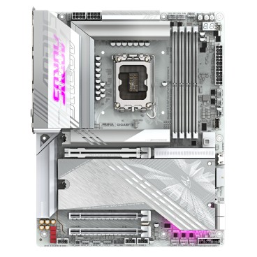 GIGABYTE Carte mère Z890 AORUS ELITE X ICE - Prend en charge les processeurs Intel Core Ultra (Série 2), VRM à 16+1+2 phases,