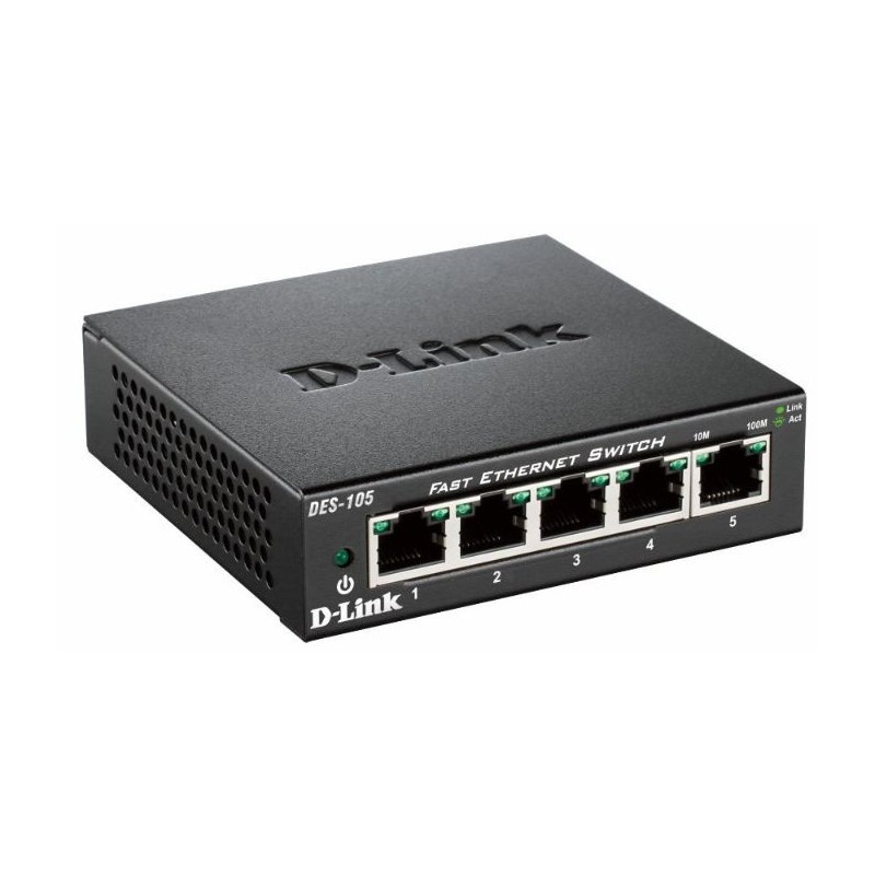 D-Link DES-105 Non-géré L2 Noir