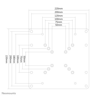 Neomounts plaque d'adaptation vesa