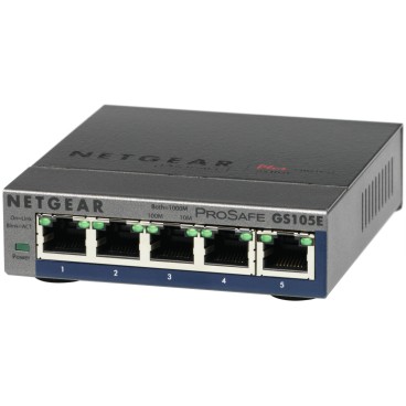 NETGEAR GS105E-200PES commutateur réseau Géré L2 L3 Gigabit Ethernet (10 100 1000) Gris