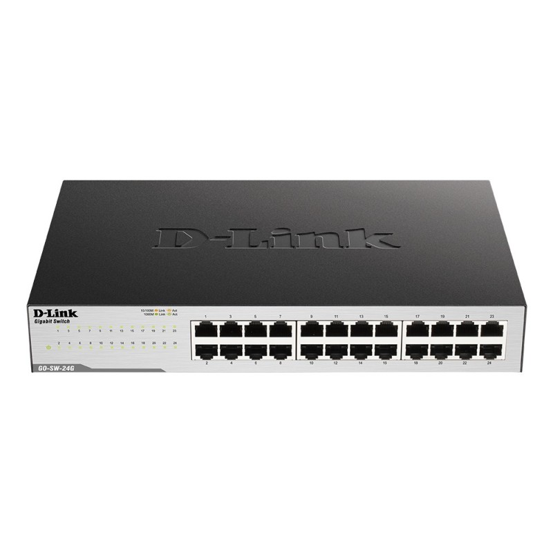 D-Link GO-SW-24G Non-géré L2 Gigabit Ethernet (10 100 1000) 1U Noir