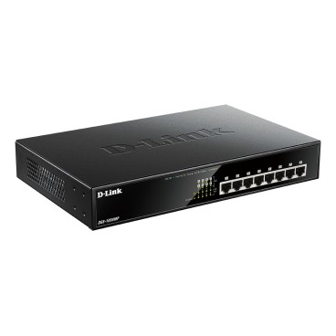 D-Link DGS-1008MP commutateur réseau Non-géré Gigabit Ethernet (10 100 1000) Connexion Ethernet, supportant l'alimentation via