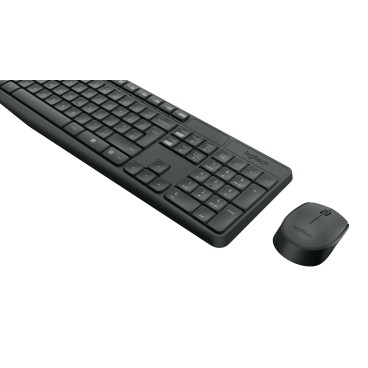 Logitech MK235 clavier Souris incluse Maison USB QWERTY US International Gris