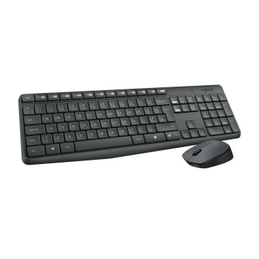 Logitech MK235 clavier Souris incluse Maison USB QWERTY US International Gris