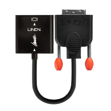 Lindy 38189 câble vidéo et adaptateur 0,1 m DVI-D VGA (D-Sub) Noir