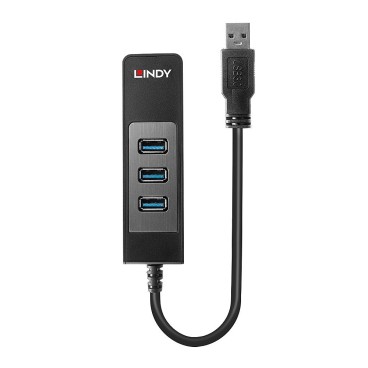 Lindy 43176 hub & concentrateur USB 3.2 Gen 1 (3.1 Gen 1) Type-A 5000 Mbit s Noir