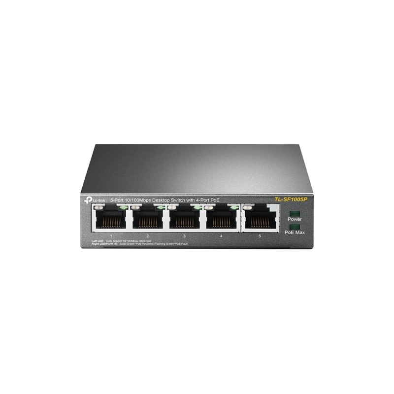 TP-Link TL-SF1005P commutateur réseau Non-géré Fast Ethernet (10 100) Connexion Ethernet, supportant l'alimentation via ce port