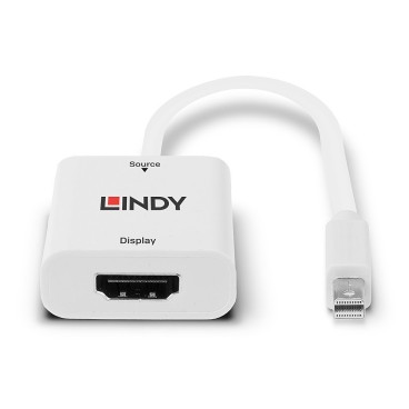 Lindy 41069 câble vidéo et adaptateur Mini DisplayPort HDMI Type A (Standard) Blanc